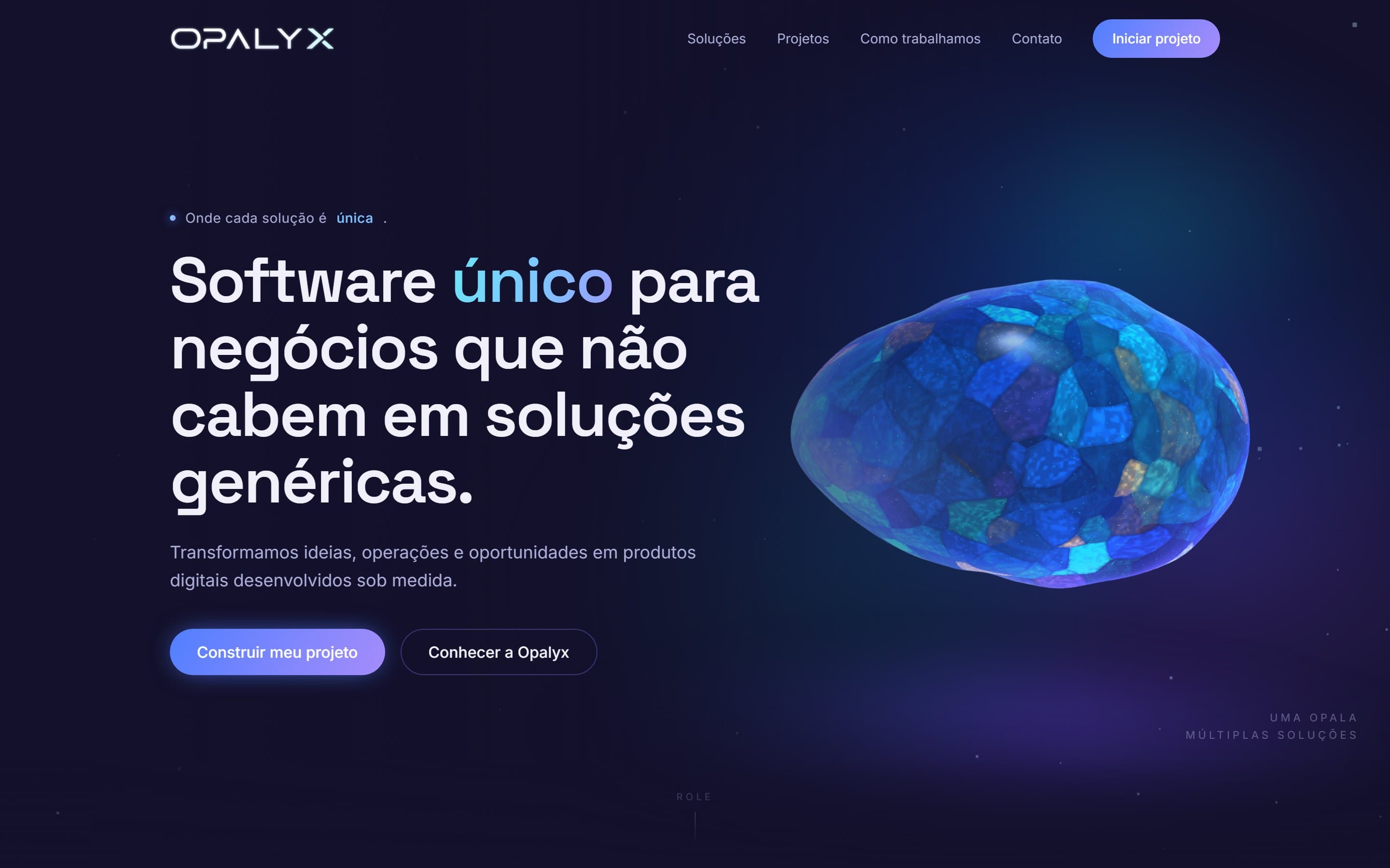 Tela do Opalyx.online