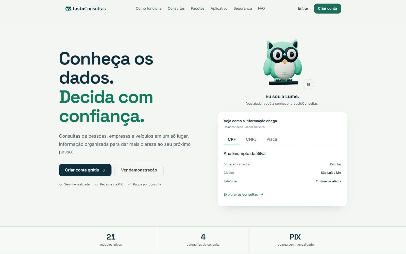 Apresentação pública do JustoConsultas