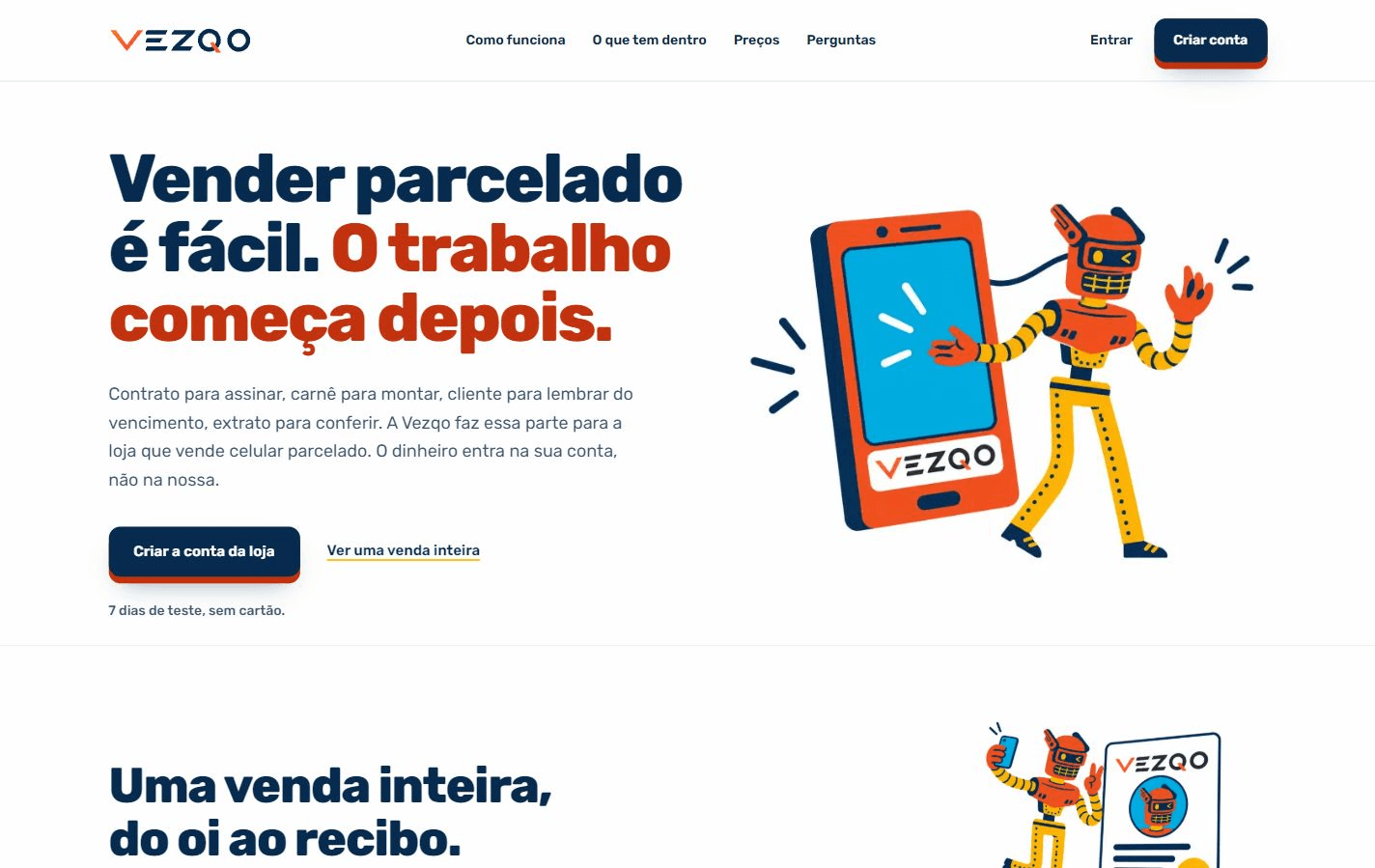 Visão geral do Vezqo